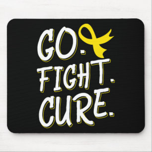 Go Fight Cure Childhood Cancer Gold Ribbon Awarene Mouse Mat