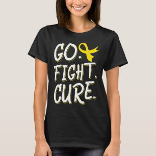 Go Fight Cure Childhood Cancer Gold Ribbon Awarene T-Shirt