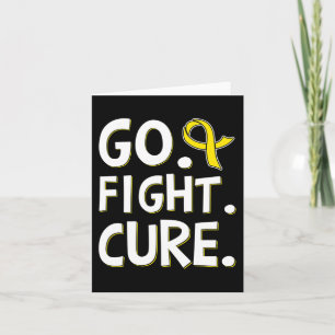 Go Fight Cure Gold Ribbon Childhood Cancer Awarene Card