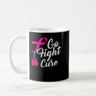 Go Fight Cure Pink Ribbon Breast Cancer Fighter Bo Coffee Mug