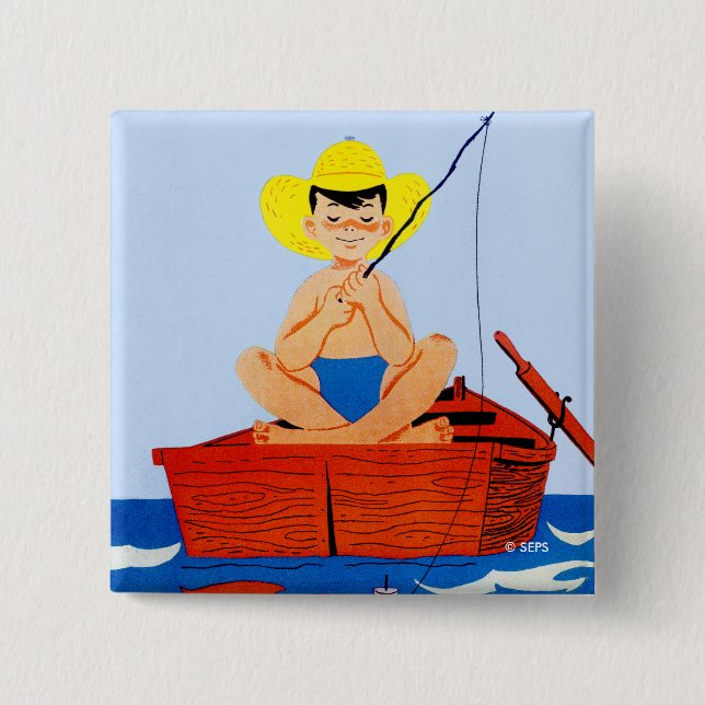 Go Fish 15 Cm Square Badge (Front)