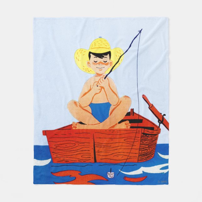 Go Fish Fleece Blanket (Front)