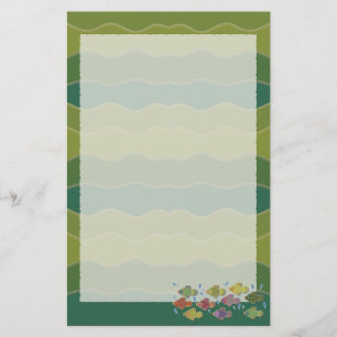 Go Fish Green Stationery
