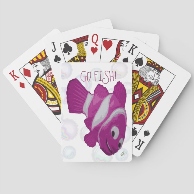gO fIsH! (pink) Playing Cards (Back)