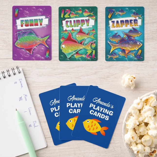 Go Fish playing cards personalised with kid's name (Insitu (Game Night))