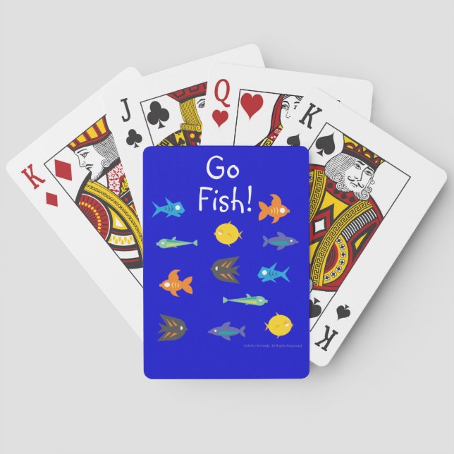 Go Fish_Some Things Fishy_deep blue sea 2 Playing Cards (Back)