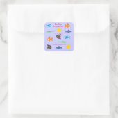 Go Fish_Some Things Fishy_personalized Square Sticker (Bag)