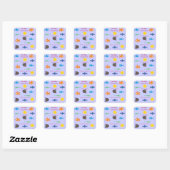 Go Fish_Some Things Fishy_personalized Square Sticker (Sheet)