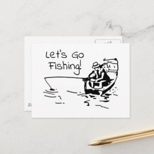 Go Fishing Day Postcard