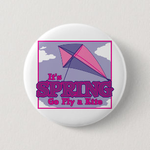 Go Fly A Kite! 6 Cm Round Badge