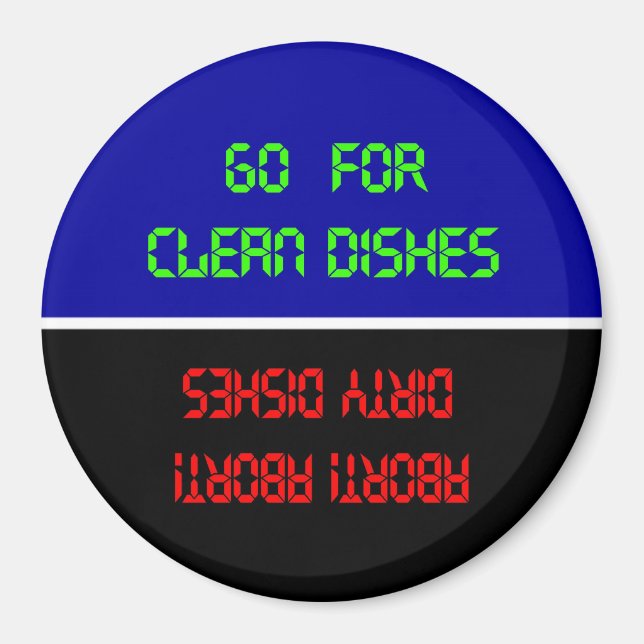 Go For Clean Dishes Abort Dirty Dishes Magnet (Front)