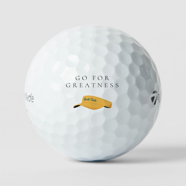 'Go For Greatness' Confidence Ambition Motivation  Golf Balls (Front)