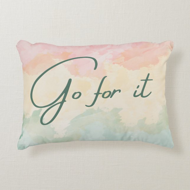 Go for it decorative cushion (Front)