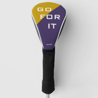 Go For It Gold and Purple UDUB Modern Classic Golf Head Cover