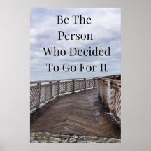 "Go For It"  Inspirational Wall Art Poster