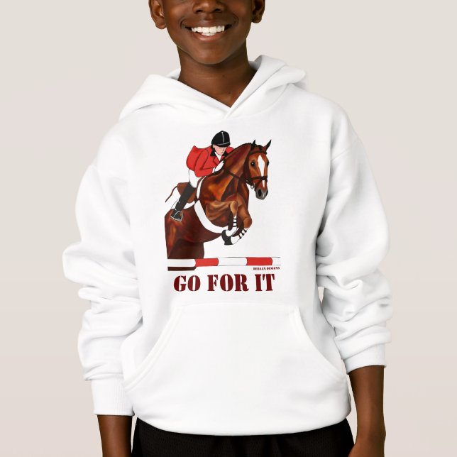 Go For It Jumper Girls Hoodie (Front)