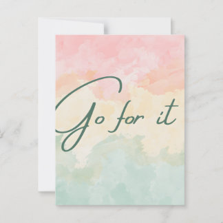 Go for it postcard