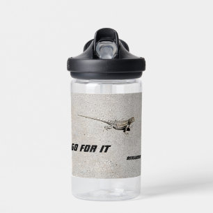 Go For It Saying Lizard on Sidewalk Photo Water Bottle