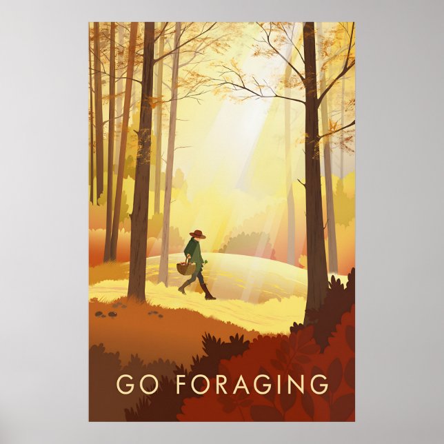 Go Foraging Travel Poster (Front)
