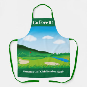 "Go Fore It!" Golf Lover Picnic Apron