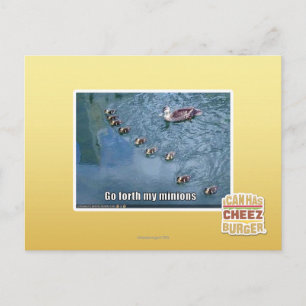 Go forth my minions postcard