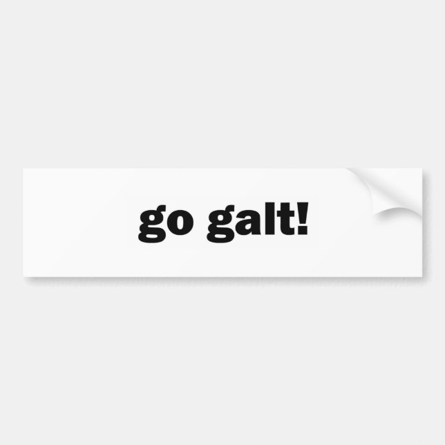 go galt! bumper sticker (Front)