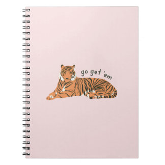 Go Get 'Em Tiger- Blush Notebook