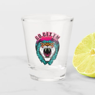 Go get 'em - Tiger Face Graphic Design Shot Glass