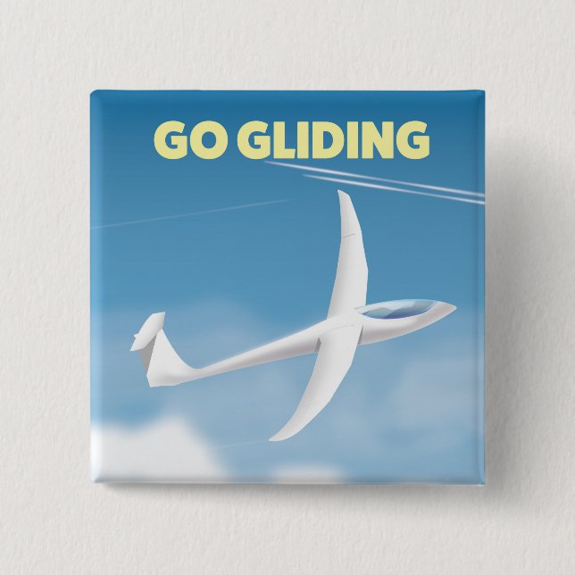 Go Gliding 15 Cm Square Badge (Front)