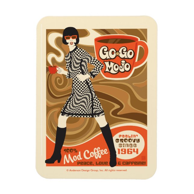 Go Go Mojo Coffee Magnet (Vertical)