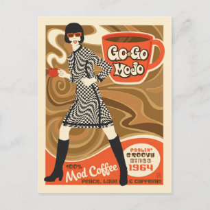 Go Go Mojo Coffee Postcard