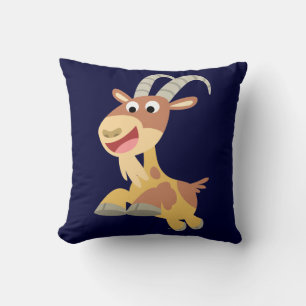 Go Goat!! (cute cartoon goat) Pillow