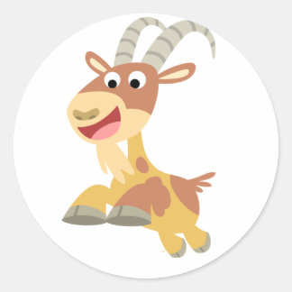 Go Goat!! (cute cartoon goat) Sticker