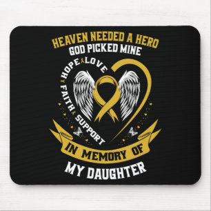 Go Gold Ribbon Daughter Childhood Cancer Awareness Mouse Mat