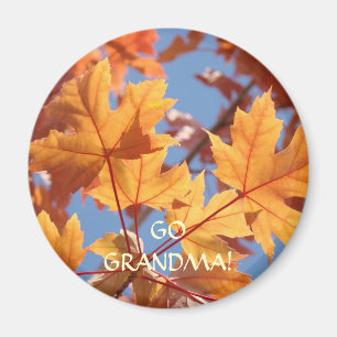 GO GRANDMA! Gift Magnets Autumn Leaves Fall Trees