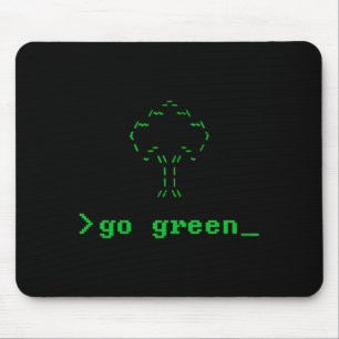 Go Green Ascii Perfect For The Earth Day 2021 T Sh Mouse Mat