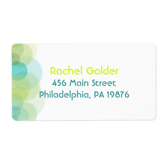 GO GREEN Bar Bat Mitzvah Invitation Label (Front)