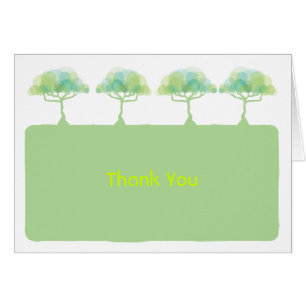 Go Green Bar Bat Mitzvah Thank You Card
