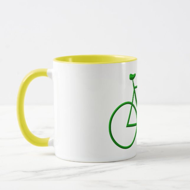 Go Green Bicycle Mug (Left)