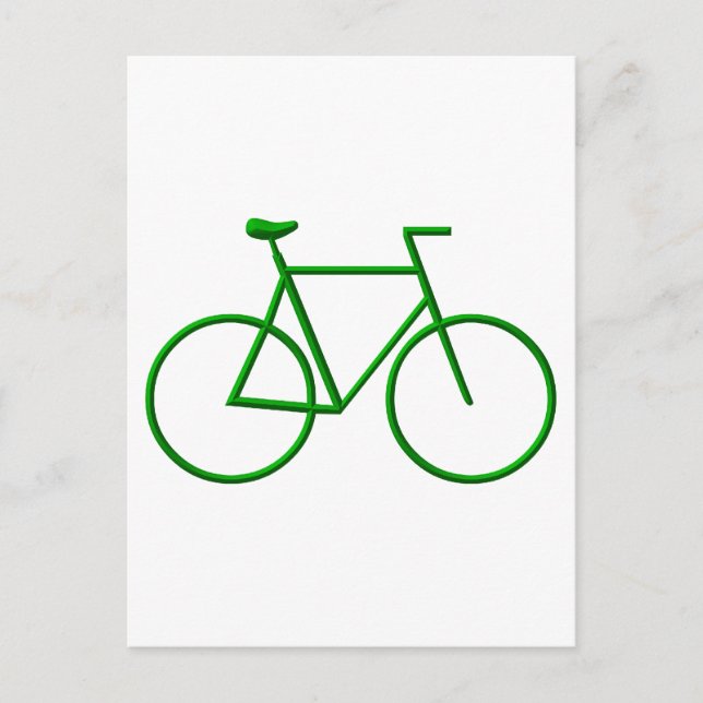 Go Green Bicycle Postcard (Front)