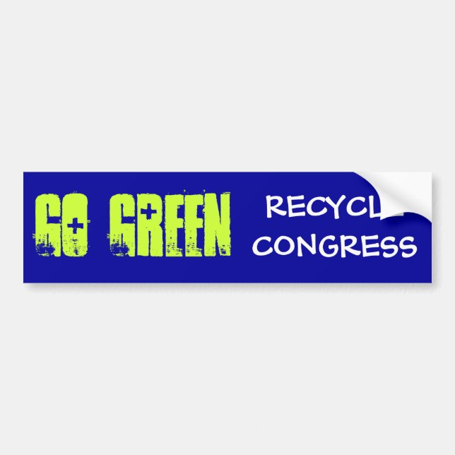go green bumper sticker (Front)