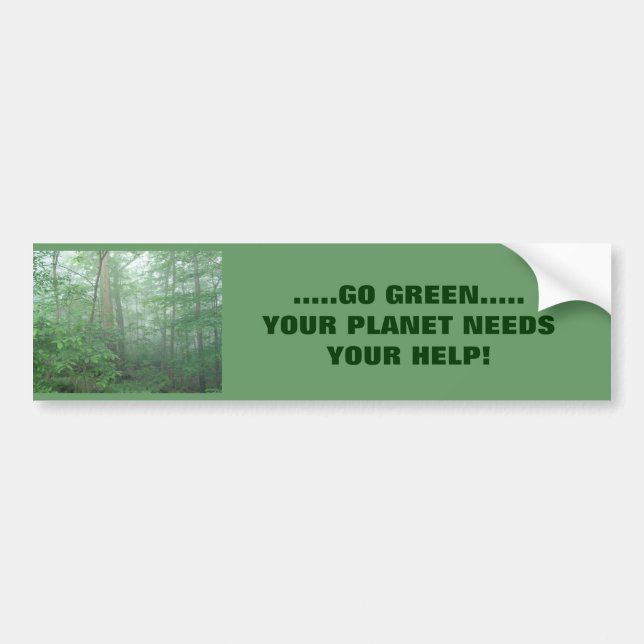 GO GREEN Bumper Sticker (Front)
