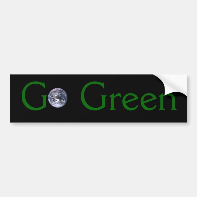 Go Green Bumper Sticker (Front)