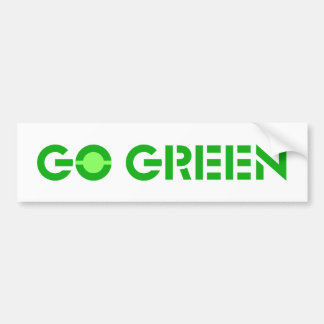 Go green bumper sticker