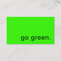 go green.