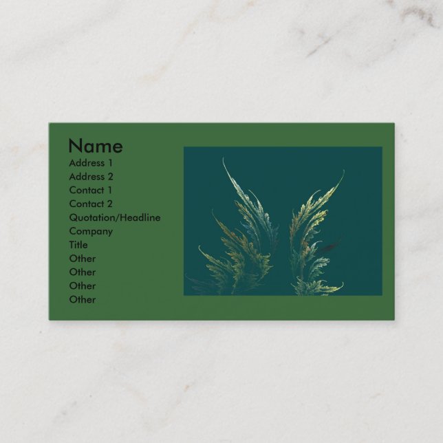 Go Green Business Card (Front)