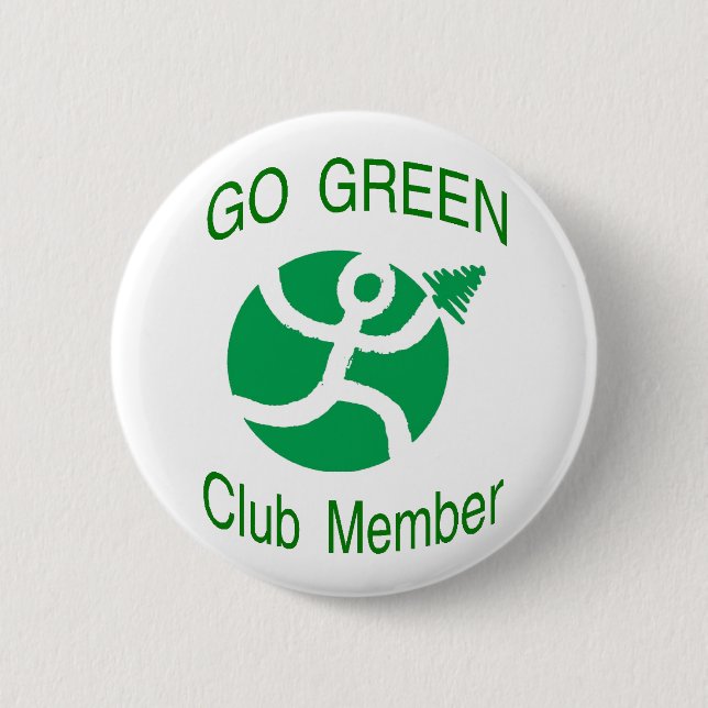 Go Green Club Member Button (Front)