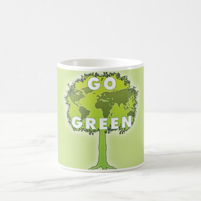 go green coffee mug (Center)