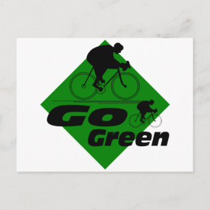 Go Green Cycle Postcard