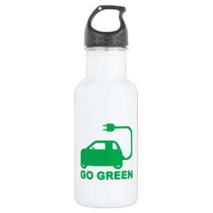 Go Green ~ Drive Electric Cars 532 Ml Water Bottle